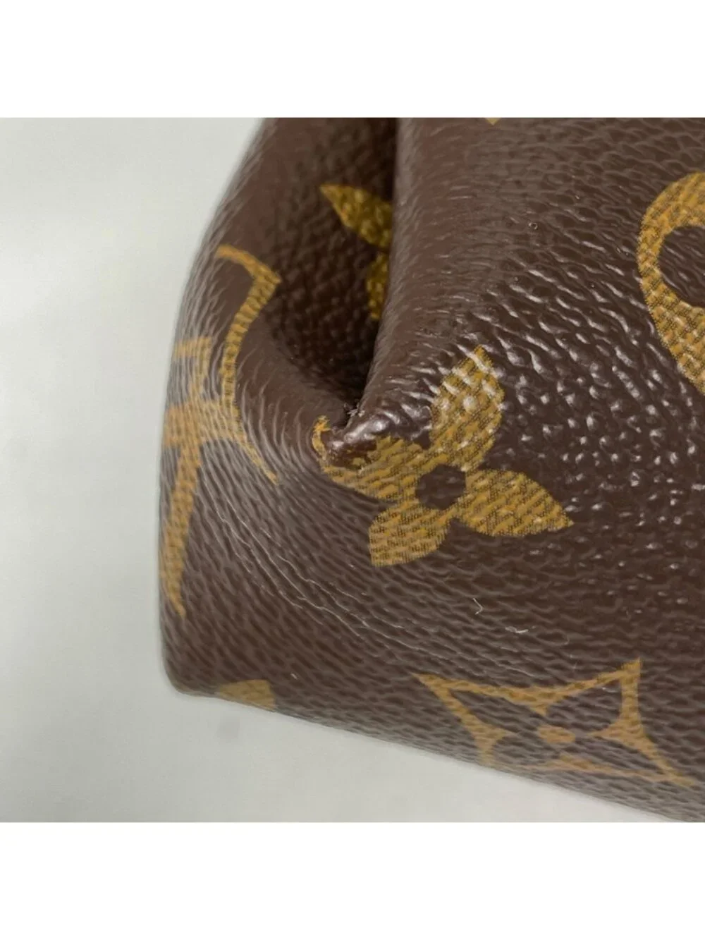 Louis Vuitton Pallas Clutch 2-Way Handbag Monogram Brown Noir